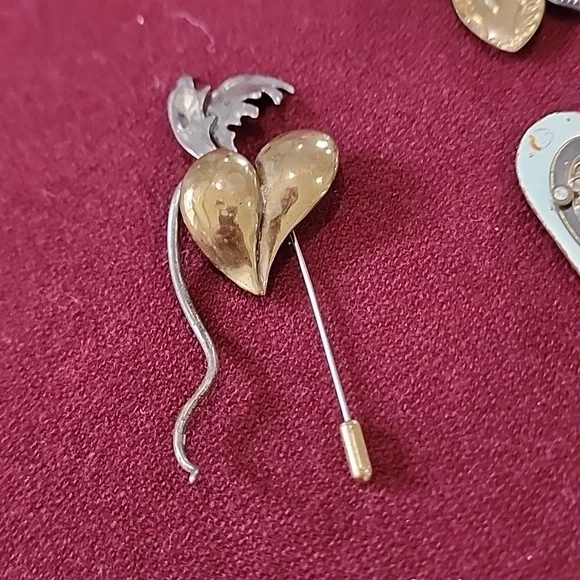 Vintage Miscellaneous Heart Brooches Pins Jewelry - Picture 8 of 9